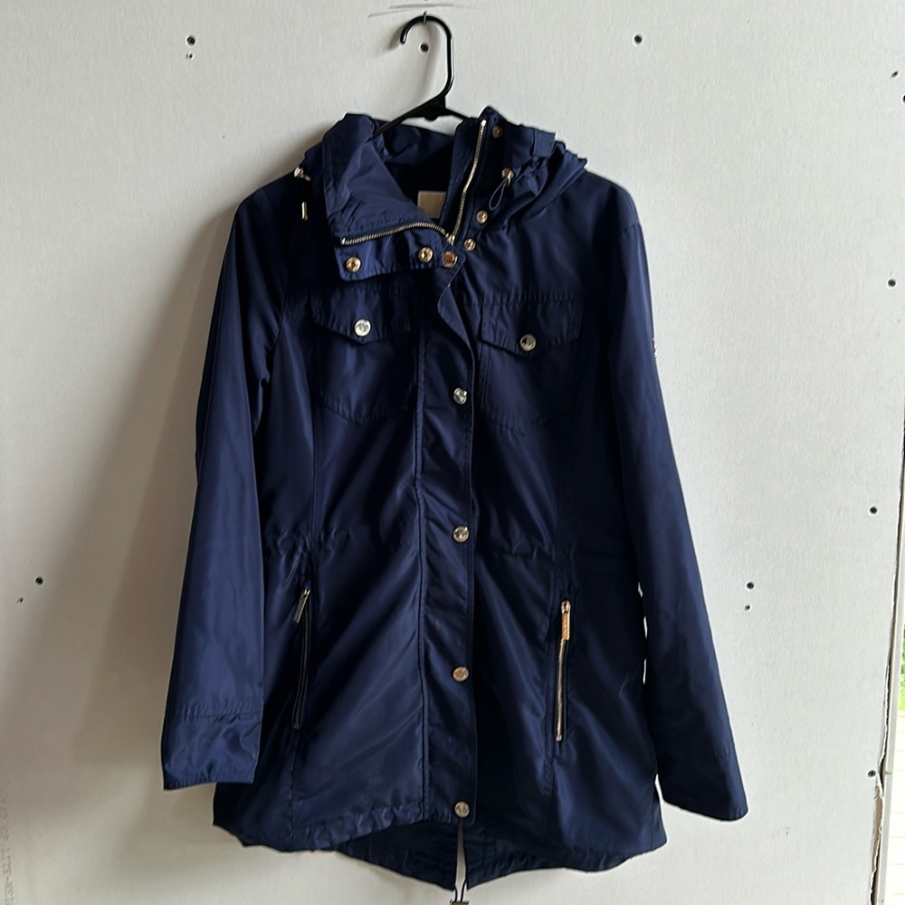 Michael Kors Navy Blue Ladies Coat Size M RN 79675